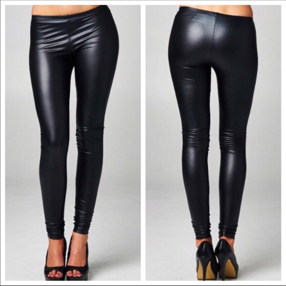 🍁New🍁Vegan Leather leggings - Picture 4 of 7